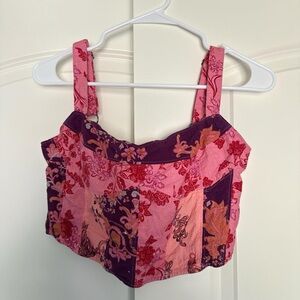 Floral Patchwork Crop Top
